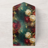 Romantische Rot-Grün-Blume All In One Einladung (Außenbereich)