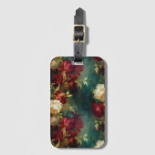 Romantische Rot-Grün-Blume Gepäckanhänger (Vorderseite Vertikal)
