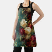 Romantische Rot-Grün-Blume Schürze (InSitu)