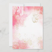 Romantische Rot und Gold Wasserfarbe Moderne Hochz Einladung (Rückseite)