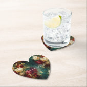 Romantische Rot-Weiß-Blume Brautparty Hochzeit Untersetzer (Vor Ort)