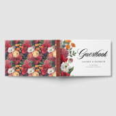 Romantische Rote Amaryllis und Florals Hochzeit im Gästebuch (Voll)