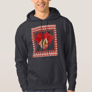 Romantische Rote Blume Herzdesign 4 Besondere Mome Hoodie