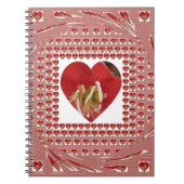Romantische Rote Blume Herzdesign 4 Besondere Mome Notizblock (Vorderseite)
