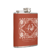 Romantische Rote Büste 40 Hochzeitstag Flasche Flachmann (Rechts)