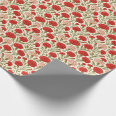Romantische Rote Carnation Geschenkpapier (Ecke)