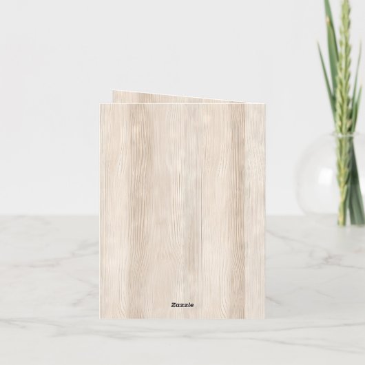 Romantische Rote Creme Rose Imitate Wood Vielen Da Dankeskarte (Rückseite)