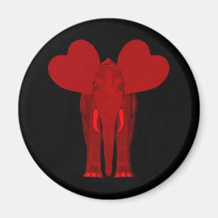 Romantische rote Elefant Magnet