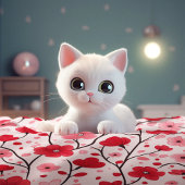 Romantische Rote Flora Decke