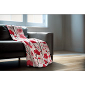 Romantische Rote Flora Decke