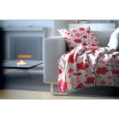 Romantische Rote Flora Decke