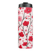 Romantische Rote Flora Thermosbecher (Vorderseite)
