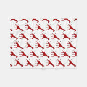 Romantische Rote Giraffe getechtes Muster Fleecedecke (Vorderseite (Horizontal))