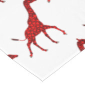Romantische Rote Giraffe getechtes Muster Tischdecke (Schrägansicht)