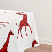 Romantische Rote Giraffe getechtes Muster Tischdecke (Beispiel)