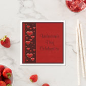 Romantische rote Herz-Valentinstag-Feier Serviette (Beispiel)