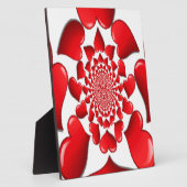 Romantische rote Herzen Muster Kunst drucken Fotoplatte (Seite)