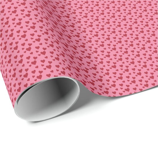 Romantische rote Herzen Valentinstag Geschenkpapier (Rolleneckpunkt)