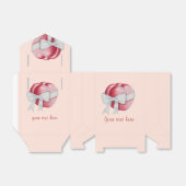 Romantische rote Herzen verbunden mit weißem Bandb Geschenkschachtel (Ungefaltet)