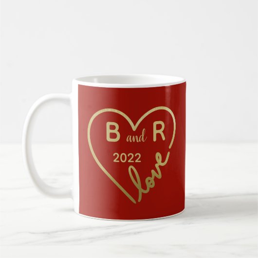 Romantische Rote Liebe Herzinitiativen Kaffeetasse (Links)