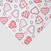 Romantische Rote Liebe Herzmuster | Urlaub Seidenpapier (Ausschnitt)