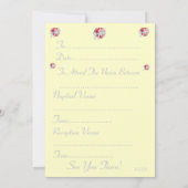 Romantische rote Liebe weißer Bogen, der den Knote Einladung (Rückseite)