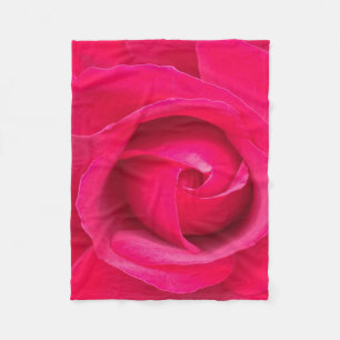 Romantische rote rosa Rose Fleecedecke