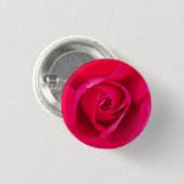 Romantische rote rosa Rose v2 Button (Vorne & Hinten)