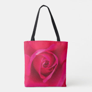 Romantische rote rosa Rose v2 Tasche
