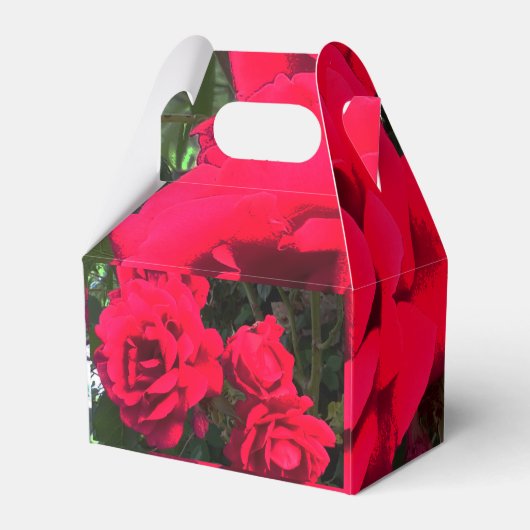 Romantische Rote Rose Blume Geschenk Geschenkschachtel (Rückseite)