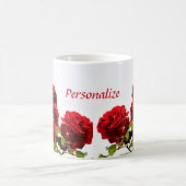 Romantische Rote Rose Blume Kaffeetasse (Mittel)