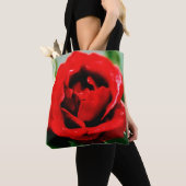 Romantische Rote Rose Blume Tasche (Von Nahem)