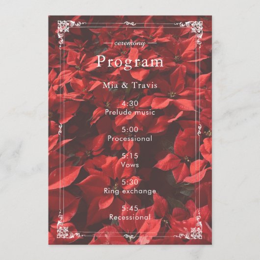 Romantische rote Rose | Florale elegante anpassbar Programm (Vorderseite)