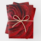 Romantische Rote Rose Geschenkpapier Set (Beispiel)