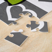 Romantische Rote Rose & Herz - Puzzle (Seite)