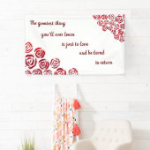 Romantische Rote Rose Hochzeit Banner (Insitu)