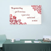 Romantische Rote Rose Hochzeit Banner (Messeveranstaltung)