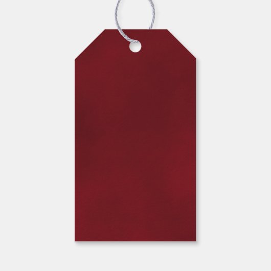 Romantische Rote Rose Hochzeit Vielen Dank Geschenkanhänger (Rückseite)