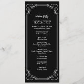 Romantische Rote Rose - Hochzeitsfeier Programm (Rückseite)