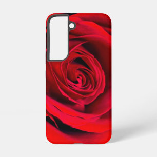 Romantische Rote Rose in voller Blüte Samsung Galaxy Hülle