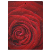 Romantische Rote Rose Klemmbrett (Rückseite)