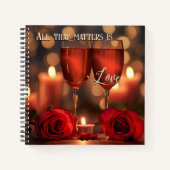 Romantische Rote Rose Liebe Notizblock (Vorderseite)