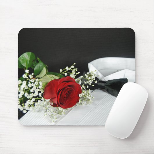 Romantische Rote Rose Mousepad (Mit Mouse)