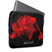 Romantische Rote Rose Personalisiert Laptopschutzhülle (Vorne Rechts)