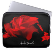 Romantische Rote Rose Personalisiert Laptopschutzhülle (Vorderseite)