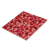 Romantische Rote Rose Petals floral Fliese (Seite)