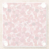 Romantische Rote Rose Petals floral Glasuntersetzer (Rückseite)
