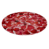Romantische Rote Rose Petals florale Liebe Schneidebrett (Ecke)