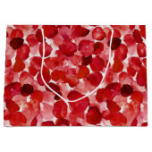 Romantische Rote Rose Petals florales Brautparty Große Geschenktüte (Vorderseite)