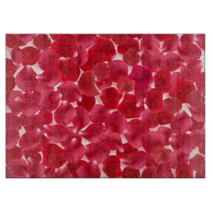 Romantische Rote Rose Petals Gift Cutting Board Schneidebrett
